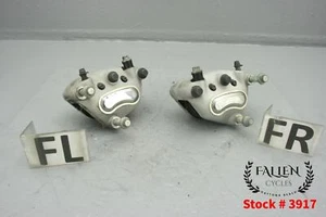 2000 Harley Road Glide CVO Front Brake Caliper Set SILVER + CHROME Inserts - Picture 1 of 7