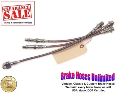 VENTA - JUEGO DE MANGUERAS DE FRENO DE ACERO INOXIDABLE Oldsmobile Jetstar 88, 1966 Foto 1 de 2