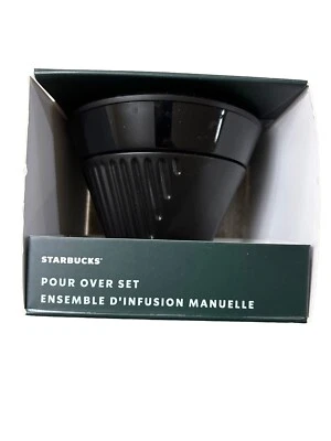 Starbucks Black Pour Over Set Coffee Funnel Brewing Manual Coffee Maker - Image 1 of 2