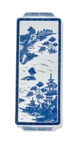 Mottahedeh Blue Canton Sandwich Tray 15.5" - Picture 1 of 3
