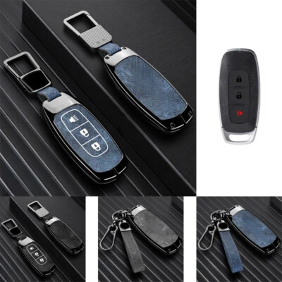 Zinc Alloy Leather Car  Key Case Cover For Nissan X-trail T33 Qashqai J12 Ariya Foto 1 de 4