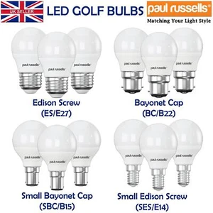 LED Golf Ball Light Energy Savings Bulbs Warm Cool Day Light Frosted Lamps 240V - Picture 1 of 28