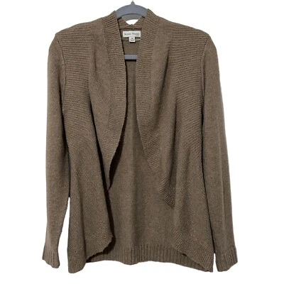 Suéter de lana Studio Works Petite para mujer talla PM frente abierto cárdigan oficina trabajo Foto 1 de 4