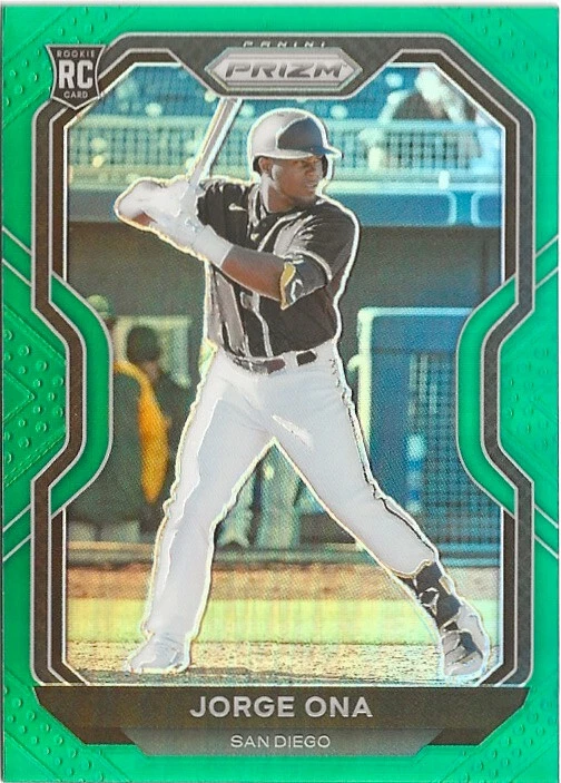 2021 Panini Prizm Jorge Ona #209 Green Prizm SP RC - Image 1 of 1