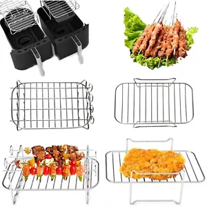 Air Fryer Grillrost Zubehör Edelstahl Heißluftfritteuse Rack für Ninja Foodi Neu - Bild 1 von 18