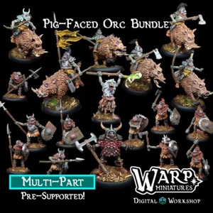 Pig-Faced Orc Bundle(x18)/Dungeons and Dragons/LOTR/Wargaming/Warp Miniatures - Picture 1 of 3