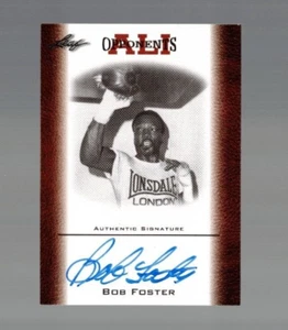 Bob Foster 2010 Leaf Muhammad Ali The Greatest Opponents Auto - Picture 1 of 2