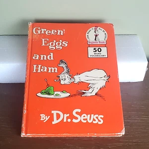 1960 Dr Seuss Green Egg and Ham Book Club Hardcover 50 Word Vocabulary Beginner - Picture 1 of 5