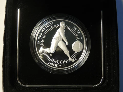 **IN HAND** Negro Leagues Baseball 2022 Proof Silver Dollar with Privy Mark 22CS Cover