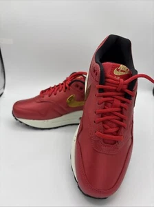 Nike Damen Air Max 1 University Rot Pailletten Gold CT1149-600 Größe 5 NEU - Bild 1 von 7