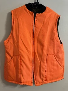 Vintage Trebark Camo/Blaze Orange Reversible Hunting Vest Size Medium Insulated - Picture 1 of 4