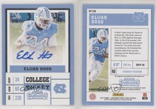 2017 Panini Contenders Draft Picks College Ticket Elijah Hood Rookie Auto RC