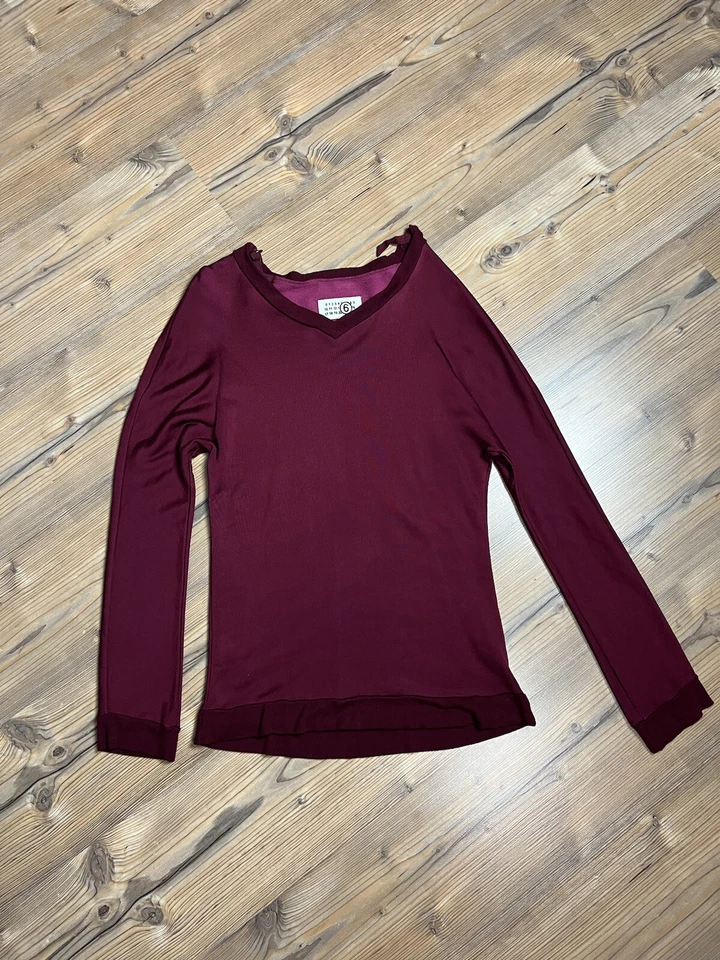 Suéter Margiela MM6 para mujer viscosa/algodón rojo granate talla M Foto 1 de 4