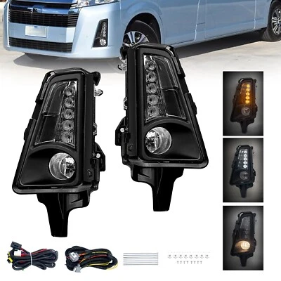 Par de luces antiniebla LED para parachoques delantero Toyota Hiace 2019-2021 con DRL Foto 1 de 4