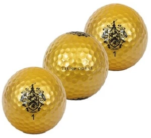Trump GOLD GOLF BALLS From Trump National Doral Miami. SOLD OUT & DISCONTINUED