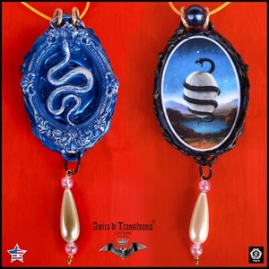 Deviled Egg Snake Pearl Talisman Amulet Pendant Jewelry Necklace Magic Alchemy - Picture 1 of 24