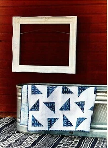 Pinwheel Puzzle Quilt Pattern Pieced ET - Bild 1 von 2