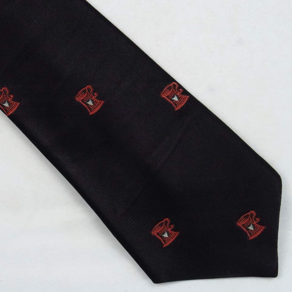 Vintage 50s 60s Wembley Mug Logo Pattern Mens Neck Tie 55x2.25 Skinny Classic - Image 1 of 4
