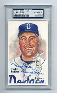 BEAUTIFUL DUKE SNIDER AUTOGRAPHED PEREZ STEELE POST CARD PSA/DNA Authenticated - Picture 1 of 1