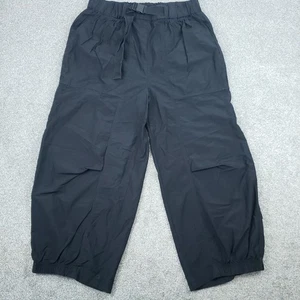 Free People Movement Offside Pantaloni Gamba a Barile Larghi Nero/Grigio Gorpcore Tg M - Foto 1 di 14