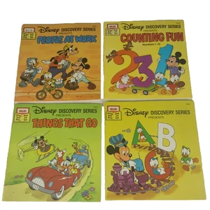 Disney Discovery Series 1985 Vintage 4pc Book Lot Paperback NO TAPES Read A Long - Picture 1 of 21