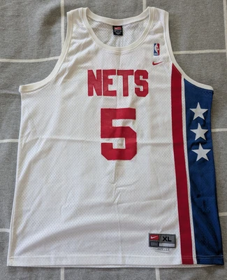 Camiseta deportiva para hombre talla XL - vintage Nike Jason Kidd #5 NJ Nets - Hardwood Classics Foto 1 de 4