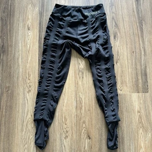Skinnify Resistance Band Leggings Stirrups Womens XL Black Compression 4 Band - Picture 1 of 8
