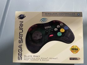 Sega Saturn Retro-bit Wireless Bluetooth Controller - Slate Gray Color Rare 2012