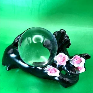 40mm Clear Gazing Ball Sphere + Wild Flower Stand Holder - Picture 1 of 7