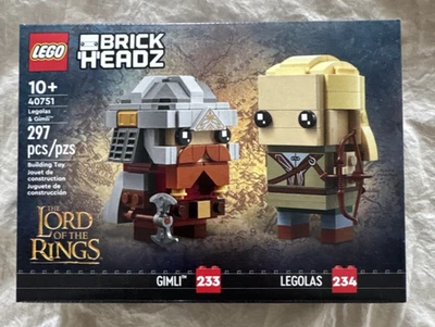 LEGO BrickHeadz 40751 | Legolas & Gimli | The Lord of the Rings | New and Sealed - Image 1 of 4