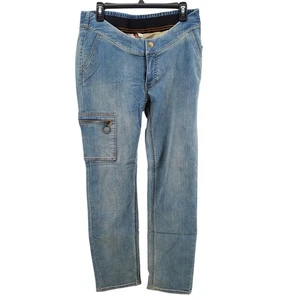 D & Co Adaptive Womens M Straight Leg Denim Jeans Elastic Waist Cargo Pocket New - Picture 1 of 8