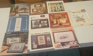 10 Vintage Kreuzstich Flugblätter Muster Willkommen Garten Schmetterling Land Liebe - Bild 1 von 12