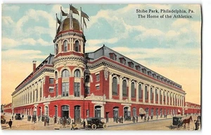 Antike Postkarte SHIBE PARK Philadelphia PA Leichtathletik Baseball Stadion 1911 selten - Bild 1 von 2
