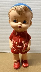 Muñeco niño Edward Mobley 1955 vintage goma 8” chirrido chirriante juguete E8 - Imagen 1 de 8