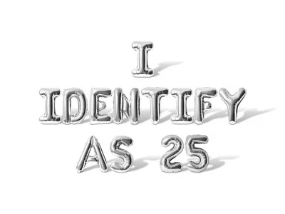 IDENTIFICO COMO 25 Letras Globo Banner - 25 Cumpleaños Fiesta Decoraciones Foto 1 de 4