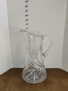Vintage German MadeElegant Hand Cut Lead Crystal Faceted Swirl Pattern NIB! - Picture 1 of 14