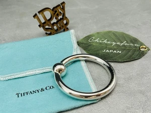 Auth Tiffany & Co. Sterling Silver 925 Baby Rattle 1837 w/ Pouch Gift 1Day Ship - Foto 1 di 20