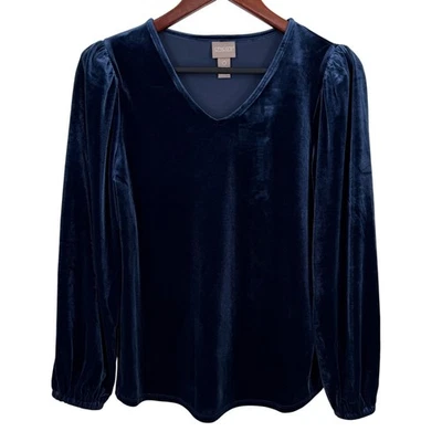 NUEVO NUEVO CON ETIQUETAS Chicos Talla Pequeña EE. UU. 4/6 0 Terciopelo Azul Formal Blusa Camisa Top Navidad Foto 1 de 4