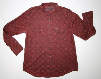 Camisa Southern Thread Para Hombres XXL Roja Perla A Presión Vaquero Occidental Rodeo Bolsillos Foto 1 de 4