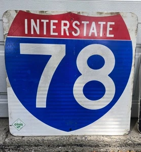 Used Retired New Jersey Interstate 78 Road Highway Sign 24x24 - Picture 1 of 2