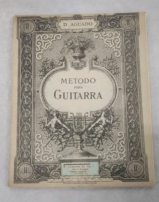 Dionisio Aguado Method For Guitar 1880 Book Classical Spanish Vtg Guitarra Paris - Image 1 of 4