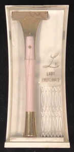 Vintage 60's LE Lady Eversharp By Schick Injector Razor, Pink Handle, Gold Head - Picture 1 of 8