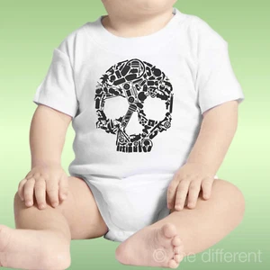 Unisex Baby Techio Skull Black Items Gift Idea - Picture 1 of 1
