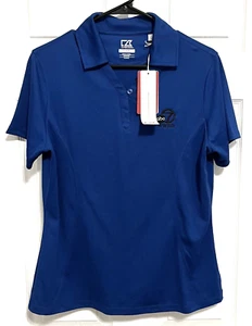 ABC 7 WWSB Women Blue S/Sleeve Staff Employee Polo Shirt L Cutter Buck NEW TAG - Picture 1 of 5