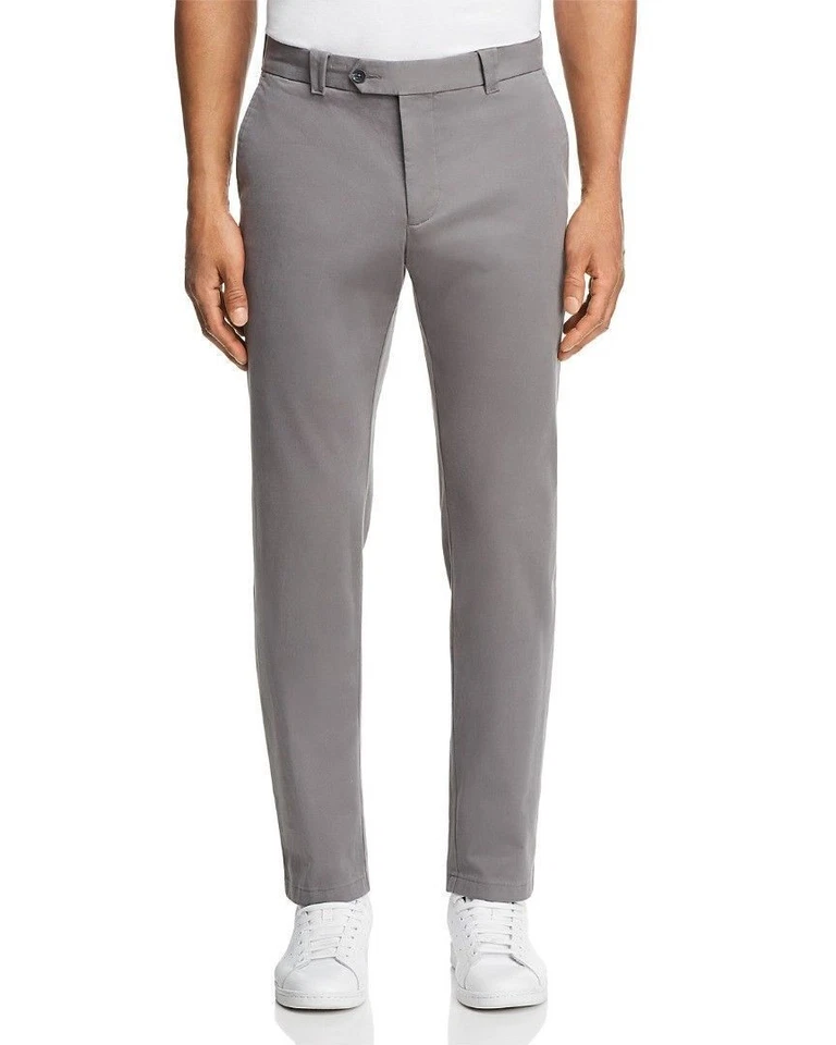The Men's Store Cotton Regular Fit Pants, Size 36X30, Gray-MSRP $95. - Image 1 of 4