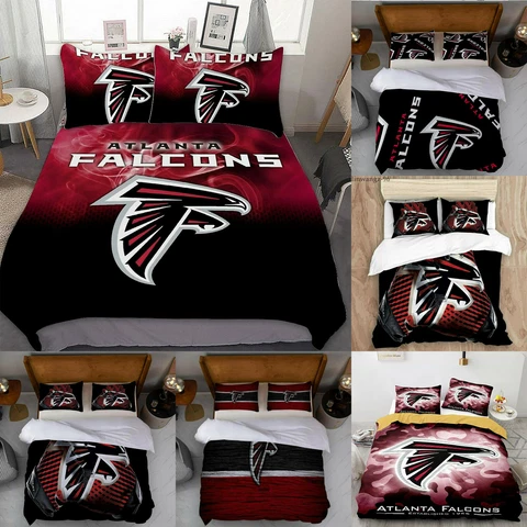 Atlanta Falcons Bedding Set 3PCS Soft Duvet Cover Pillowcases Comforter Covers Cover