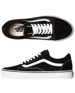 Vans Shoes Old Skool Black White Mens US SIZE Old School Skateboard Sneakers - Picture 1 of 9