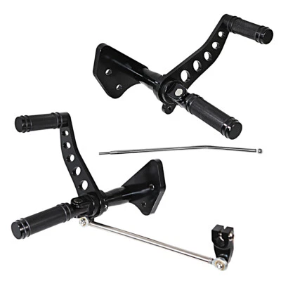 Black Forward Controls 带脚钉适用于 Harley Dyna Street Bob 2006 - 2017 — 第 1/4 张图片