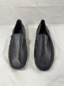 Zapatos mocasines de cuero para hombre Lacoste negros Italia talla 9 - Imagen 1 de 15
