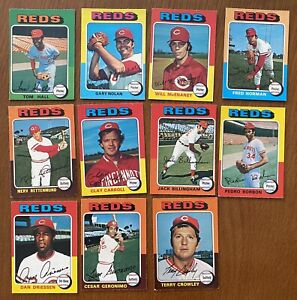 (11) Different 1975 75 OPC O-Pee-Chee Baseball Cincinnati Reds Big Red Machine